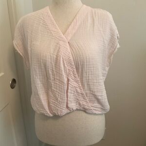 Michael Stars Light Pink Textured Blouse